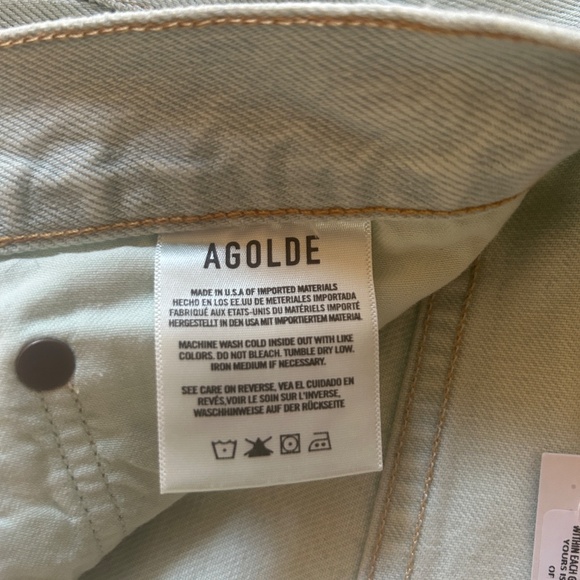 NWT AGOLDE Luna Pieced Jeans (light) MINT coloured - Picture 9 of 11